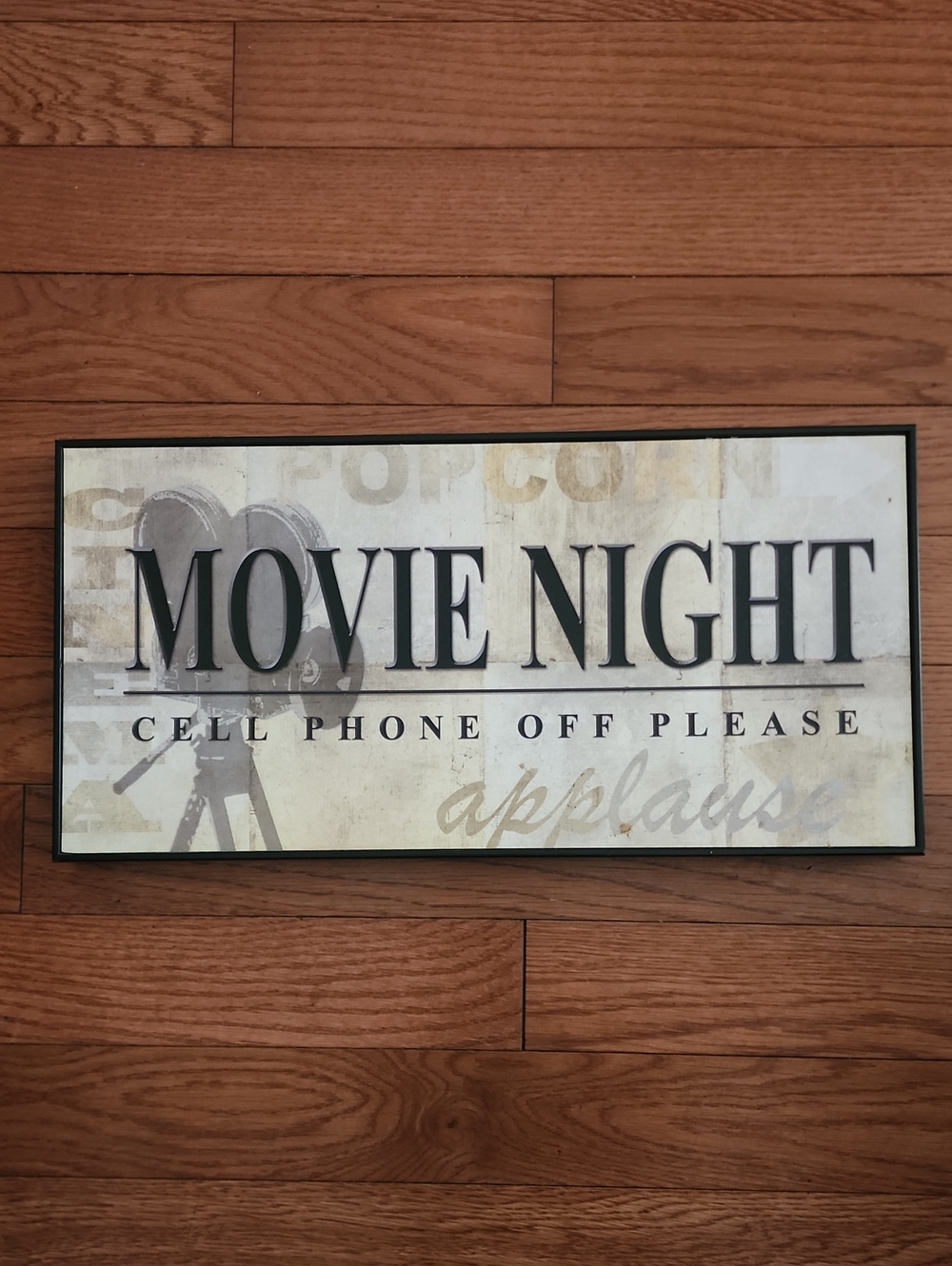 Movie Night Wall Art - Black and Cream